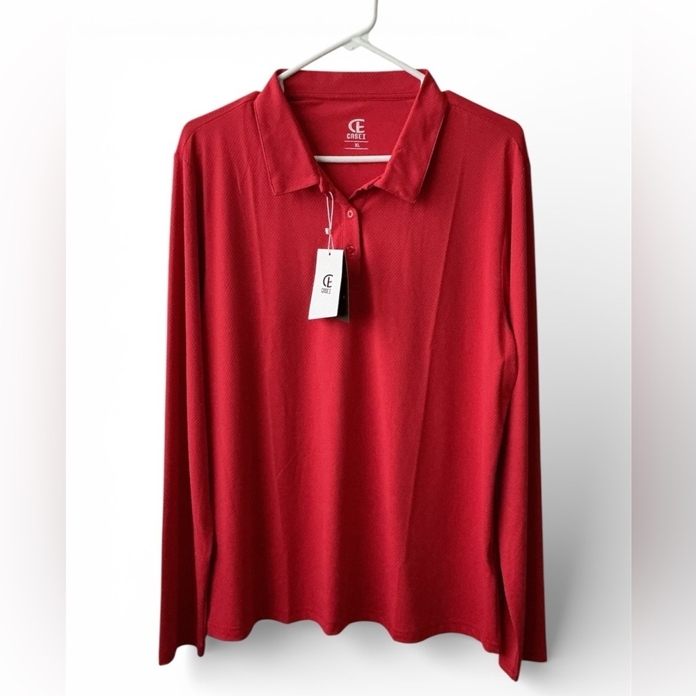 ⛳️ Women’s Red Long Sleeve Golf Shirt - XL - Picture 1 of 7